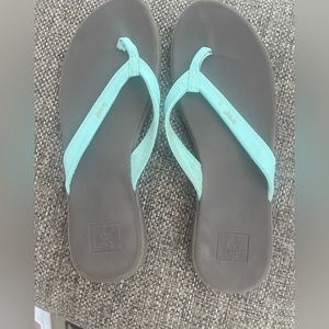 Reef aqua flip flops- size 9/10